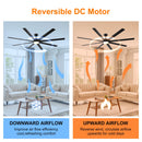 Super Large Black Ceiling Fan With Remote Control - Black by Unique Piece Furniture
