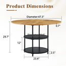 47.3-Inch Diameter Modern Splicing Circular Dining Table by HouseOfZazla