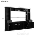 Minimalist Entertainment Wall Unit Set With Bridge For TVs Up To 75" by HouseOfZazla
