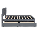 Upholstered Platform Bed With Brick Pattern Headboard And Twin Long Size Trundle by Unique Piece Furniture
