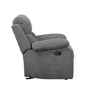 Kalen - Chenille Loveseat With Console - Gray by HouseOfZazla