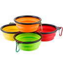 Collapsible Silicone Dog Bowls with Carabiner by LJGDeals
