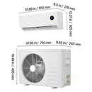Mini Split Air Conditioner, 9000 BTU 115V Fast Cooling & Heating by HouseOfZazla