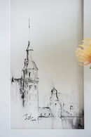 Architecture Wall Art Prints, Home Decor Art For Living Room Dining Room Entryway (Set of 4) - White / Black by Unique Piece Furniture