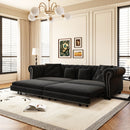 3 In 1 Convertible Sleeper Sofa Bed With Movable Ottoman