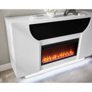 Aurora - Fireplace TV Lift With Adjustable Temperature And LED Colors - White by HouseOfZazla