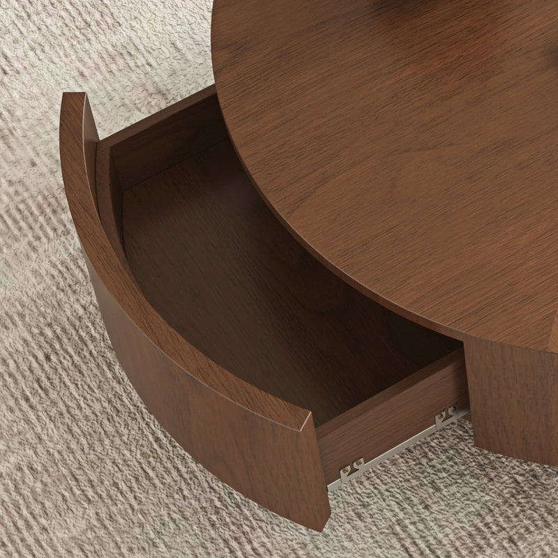 35.43 Inch Drum Shaped Round Coffee Table, photo 7 of 10