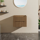 24" Wall Mount Bathroom Vanity Cabinet Floating (Cabinet Only) - Walnut by HouseOfZazla