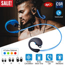 Wireless Sports Headsets Wireless V4.1 Neckband Earphones HD Stereo Sweat-proof Headphones Earbuds w/ LED Light Mic 8Hrs Work Running