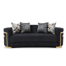 Soledad - Sofa With Upholstery And Hued Accents - Black by HouseOfZazla