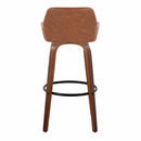 Daniella - Contemporary Fixed Height, Barstool & Swivel And Round Footrest (Set of 2)