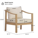 Acacia Wood Patio Furniture Club Chair Set of 2 by HouseOfZazla