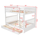 Bunk Bed With Ladders And 2 Storage Drawers