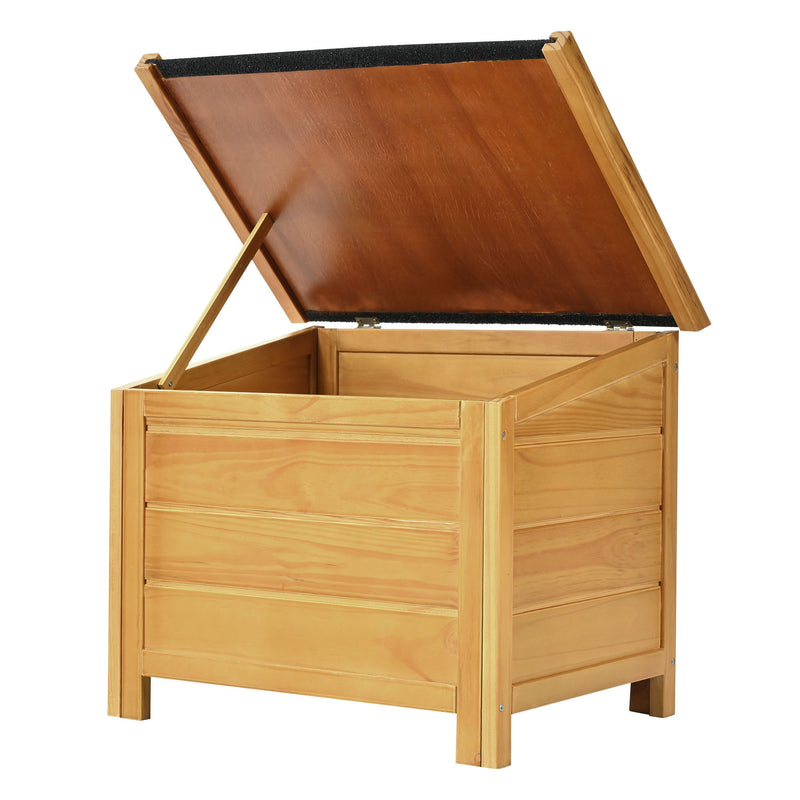 51.18" L x 43.7" W x 37" H Large Size Wooden Dog House, Dog Crate For large dog breeds, Cabin Style Raised Dog Shelter with Asphalt Roof, Solid Wood, Weatherproof, Nature