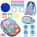 5 in 1 Bean Bag Toss Game Toy Corn Hole Game Beanbag Toss Game Dart Board Game Loop Toss Game Outdoor Activities Party Backyard Games Set for Boys Gir