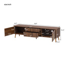 TV Stand With 2 Drawers For TVs Up To 80" - Walnut by HouseOfZazla
