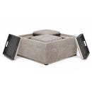 Avalon - Square Coffee Table, Storage Ottoman by HouseOfZazla