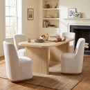 68.75" Wood Dining Table Set with 4