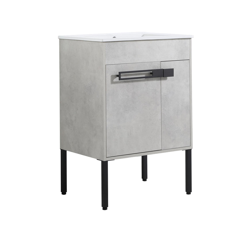 24 Inch Bathroom Vanity, Freestanding Bathroom Vanity or Floating is Optional Conversion-00324CG-1-G-BL9060B(KD-Packing)