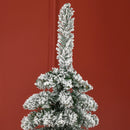 HOMCOM 6' Tall Unlit Snow Flocked Artificial Christmas Tree
