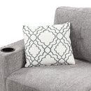 83.8" Reversible Sectional Pull-Out Sofa Bed L-Shaped Corner Sofa Couch with Storage Chaise, USB Ports, Power Sockets, Cup Holder for Living Room, Bedroom, Study,Light Gray