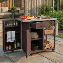 Outdoor Kitchen Island Fir Wood Prep Station by HouseOfZazla