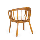 Klismos Dining Armchair (Set of 2) - Teak / Beige by HouseOfZazla