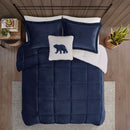 Full/Queen Plush to Sherpa Down Alternative Comforter Set