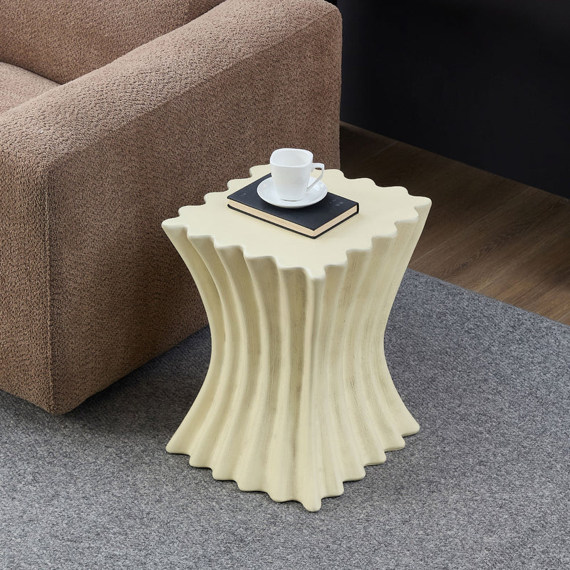 15.16 Inch Side Table Vintage Sturdy Fiberglass Table, photo 9 of 10