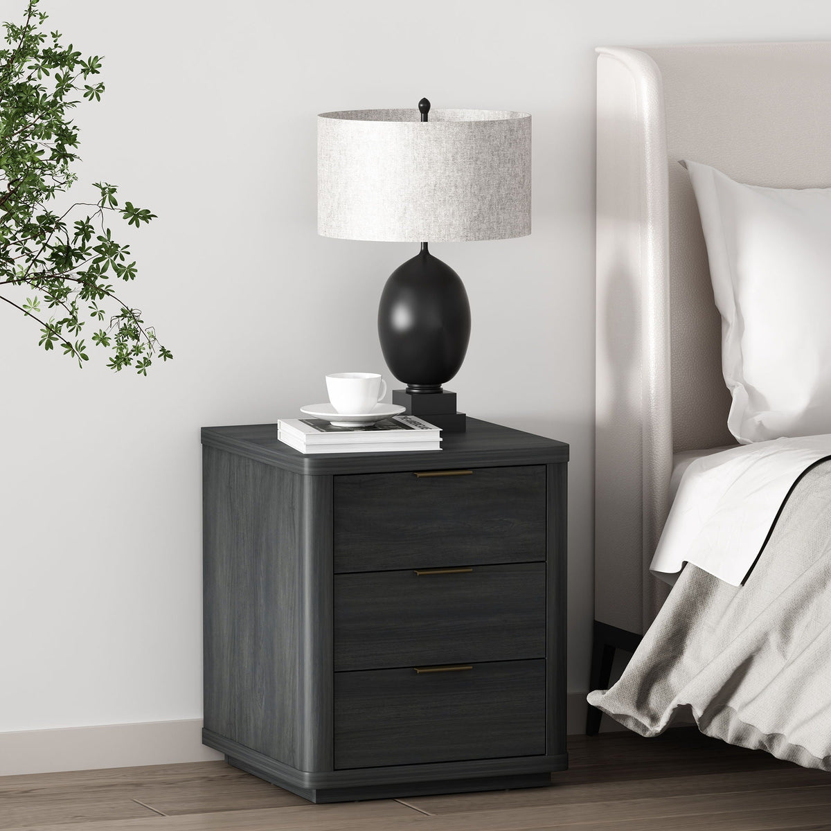 Evelyn - Nightstand With 3 Drawers, Smooth Rounded Edges, photo 9 of 12