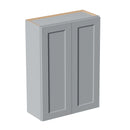 Gray Shaker Solid Wood Wall Cabinet with Soft-Close Doors by HouseOfZazla