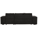 Modern L-Shape 3 Seat Reversible Sectional Couch, Pull Out Sleeper Sofa With Storage Chaise And 2 Stools For Living Room Furniture Set by HouseOfZazla