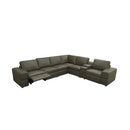 Upholstered Large Arms Sectional With Recliner Seats by Unique Piece Furniture