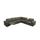 Upholstered Large Arms Sectional With Recliner Seats