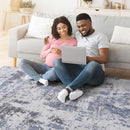 Payas - 6' X 9' Abstract Area Rug - Gray / Denim by HouseOfZazla