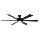 65" Amold Industrial Downrod Mount Ceiling Fan with Lighting and Remote Control