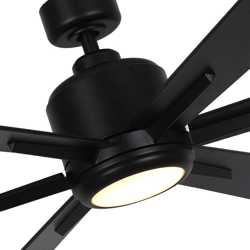 65" Bendan Industrial Downrod Mount Ceiling Fan with Lighting and Remote Control