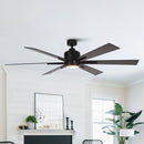 65" Bendan Industrial Downrod Mount Ceiling Fan with Lighting and Remote Control