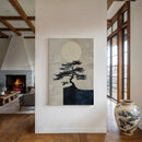 Zen Bonsai Tree Art – Minimalist Japanese Wall Print
