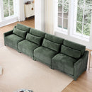Elegant Sofa With Ergonomic Design And Lumbar Pillows by HouseOfZazla