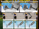 6500W Solar Street Light 7000K 800000LM Auto On/Off Dusk to Dawn IP67 Waterproof Motion Sensor