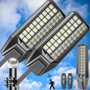 6500W Solar Street Light 7000K 800000LM Auto On/Off Dusk to Dawn IP67 Waterproof Motion Sensor