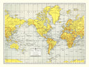 Vintage World Map 1943