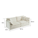 Sofa Set of 2 Chenille Couch, 2+3 Seater Sofa Set Deep Seat Sofa
