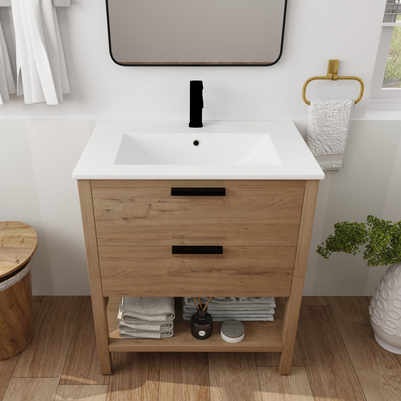 30 Inch Bathroom Vanity Plywood With 2 Drawers