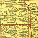 Vintage Map of United States 1943
