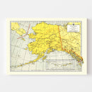 Vintage Map of Alaska 1943