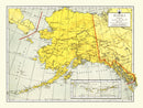Vintage Map of Alaska 1943