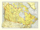 Vintage Map of Canada 1943