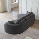 Curved Oversized Sectional Sofa With Extra Deep Seat by HouseOfZazla